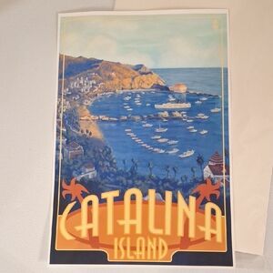 NWOT Retro Catalina Island Vintage Style Print Lantern Press 18 X 12"